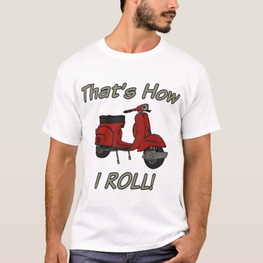 T-shirt C'est comment je roule le vélomoteur (Devant)
