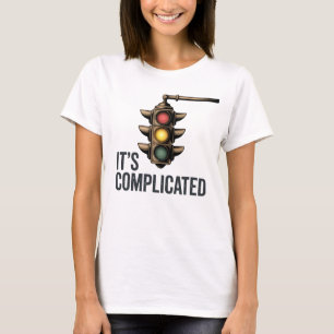 T-shirt C'est compliqué Conception drôle d'amour de feu