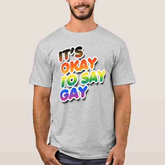 T-shirt C'est correct de dire gay (Devant)
