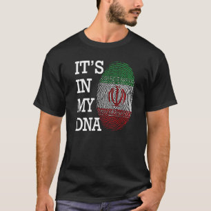 T-shirt C'est dans ma citation ADN Drapeau d'empreintes di