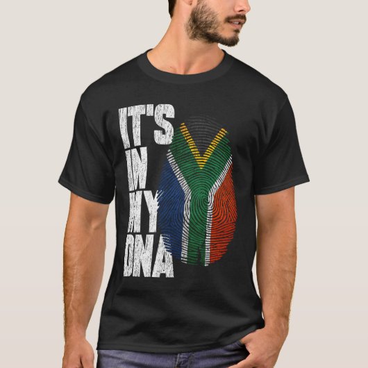 T-shirt C'est dans mon ADN Afrique du Sud Fière Afrique du (Devant)