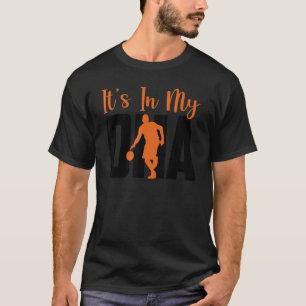 T-shirt C'Est Dans Mon Adn Amour À Jouer Au Basket-Ball