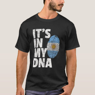 T-shirt C'est dans mon ADN Argentine Drapeau Hommes Femmes