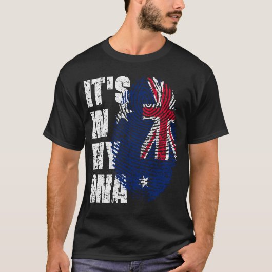 T-shirt C'EST DANS MON ADN Australie Drapeau Drapeau Don d (Devant)