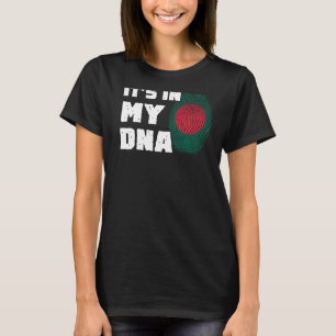 T-shirt C'est dans mon ADN Bangladesh Drapeau empreintes d