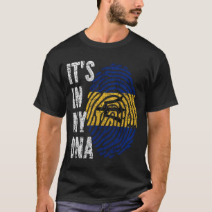 T-shirt C'EST DANS MON ADN Barbade Drapeau Hommes Femmes E