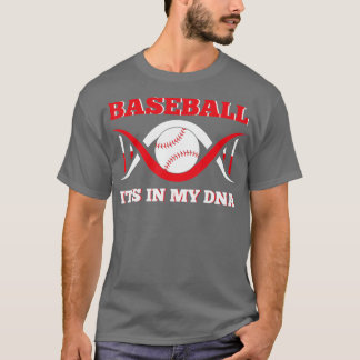 T-shirt C'Est Dans Mon ADN Baseball Apparel Drôle Baseball