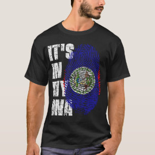 T-shirt C'EST DANS MON ADN Belize Drapeau Drapeau Don de f