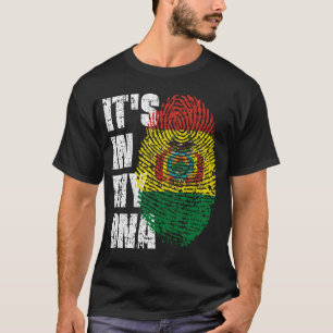 T-shirt C'EST DANS MON ADN Bolivie Drapeau Drapeau Don de 
