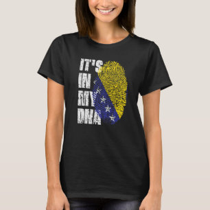 T-shirt C'EST DANS MON ADN bosnie et herzégovine Drapeau b