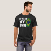 T-shirt C'est dans mon ADN Brésil Drapeau empreintes digit (Devant entier)
