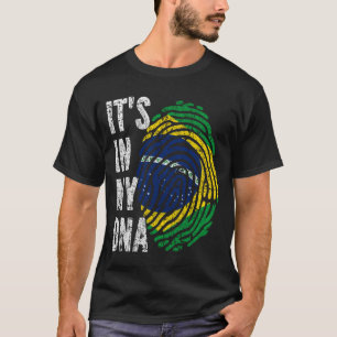 T-shirt C'EST DANS MON ADN Brésil Drapeau Hommes Femmes En