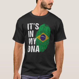 T-shirt C'est dans mon ADN Brésilien Pride Brasil Drapeau 