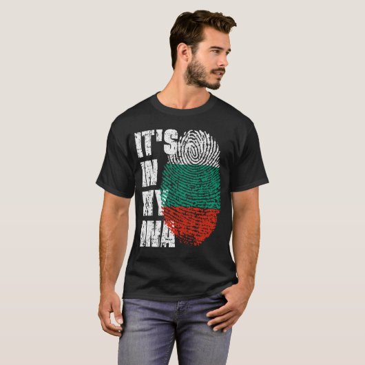 T-shirt C'EST DANS MON ADN Bulgarie Drapeau garçon fille c (Devant entier)