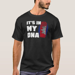 T-shirt C'est dans mon ADN Cambodge Drapeau Empreinte Homm