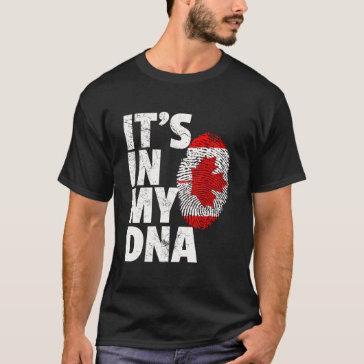 T-shirt C'Est Dans Mon Adn Canada Feuille D'Érable Maple P (Devant)