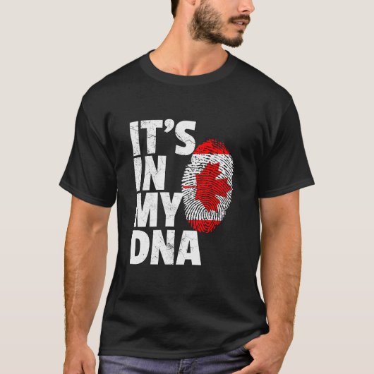 T-shirt C'Est Dans Mon Adn Canada Feuille D'Érable Maple P (Devant)