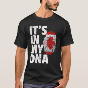 T-shirt C'EST DANS MON ADN Canadian Canada Flag Official P