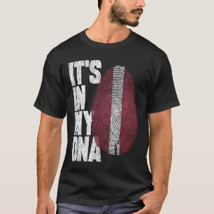 T-shirt C'est dans mon ADN Chemise lettonne Fière cadeau h