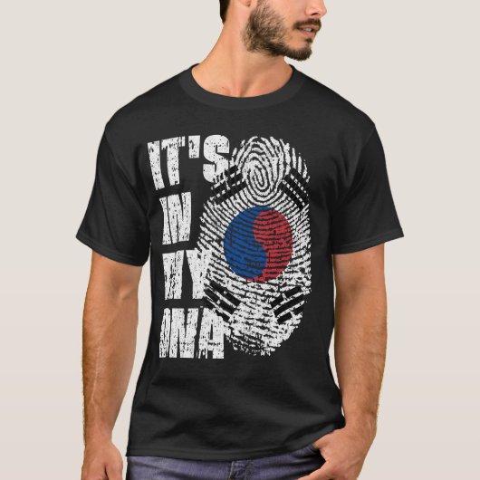 T-shirt C'EST DANS MON ADN Corée Drapeau Drapeau Cadeau Ga (Devant)