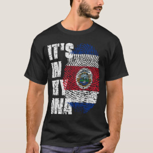T-shirt C'EST DANS MON ADN Costa Rica Drapeau Fille Cadeau