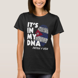 T-shirt C'EST DANS MON ADN Cuba Drapeau Patria d'empreinte