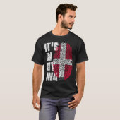 T-shirt C'EST DANS MON ADN Danemark Drapeau Drapeau Drapea (Devant entier)