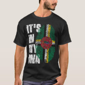 T-shirt C'EST DANS MON ADN Dominica Drapeau Drapeau Don de (Devant)
