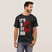 T-shirt C'EST DANS MON ADN, Drapeau Albanie (Devant entier)