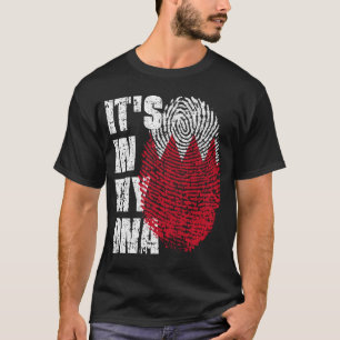 T-shirt C'EST DANS MON ADN Drapeau Bahreïn Drapeau Don de