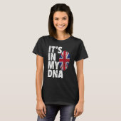 T-shirt C'est Dans Mon Adn Drapeau Britannique Angleterre (Devant entier)