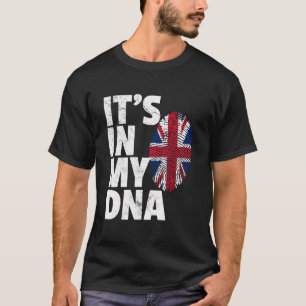 T-shirt C'est Dans Mon ADN Drapeau Britannique Angleterre