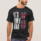 T-shirt C'EST DANS MON ADN Drapeau Britannique Angleterre  (Devant)