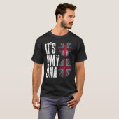 T-shirt C'EST DANS MON ADN Drapeau Britannique Angleterre  (Devant entier)