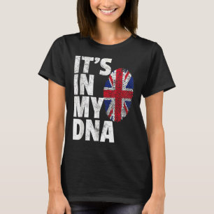T-shirt C'EST DANS MON ADN Drapeau Britannique Angleterre
