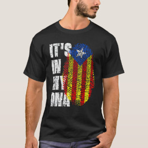T-shirt C'est Dans Mon Adn Drapeau Catalogne Catalan