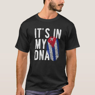 T-shirt c'est dans mon ADN drapeau cubain Empreinte digita