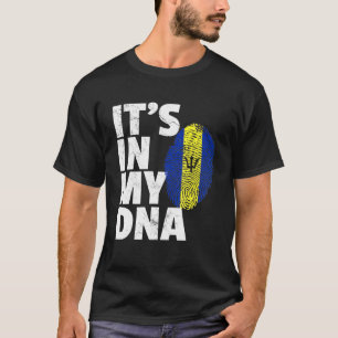 T-shirt C'est Dans Mon Adn Drapeau De La Barbade Fierté Na