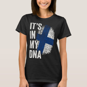 T-shirt C'EST DANS MON ADN Drapeau de la Finlande Racines