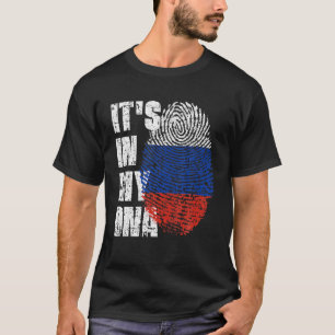 T-shirt C'EST DANS MON ADN Drapeau de la Russie Russe