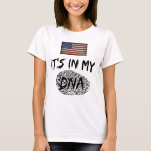 T-shirt C'EST DANS MON ADN DRApeau DE PAYS PERSONNALISABLE