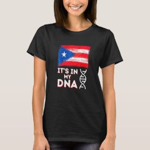 T-shirt C'est dans mon ADN Drapeau de Porto Rico Portorica