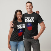 T-shirt C'est dans mon ADN Drapeau de Taiwan Empreinte dig (Unisexe)