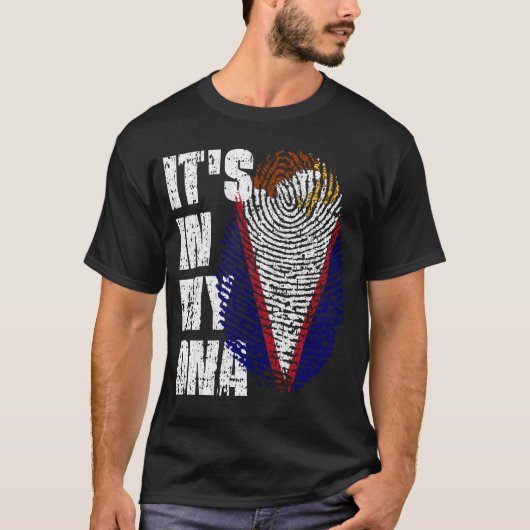T-shirt C'EST DANS MON ADN, Drapeau Drapeau Drapeau Drapea (Devant)