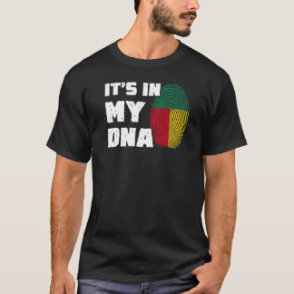 T-shirt C'est dans mon ADN Drapeau du Bénin Empreinte digi