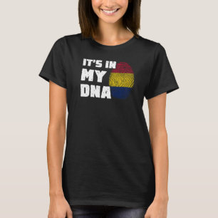 T-shirt C'est dans mon ADN Drapeau du Tchad Empreinte digi