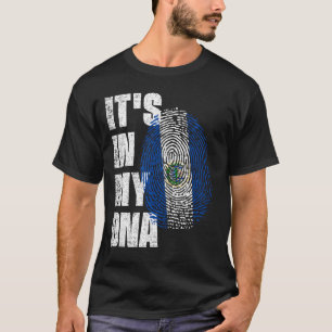 T-shirt C'EST DANS MON ADN Drapeau El Salvador