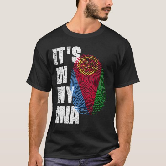 T-shirt C'EST DANS MON ADN Drapeau Erythrée (Devant)