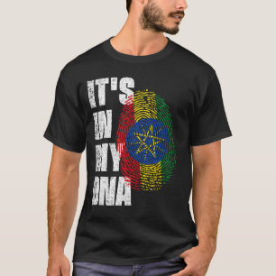 T-shirt C'EST DANS MON ADN Drapeau Ethiopien