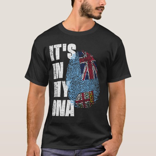 T-shirt C'EST DANS MON ADN Drapeau Fidji (Devant)